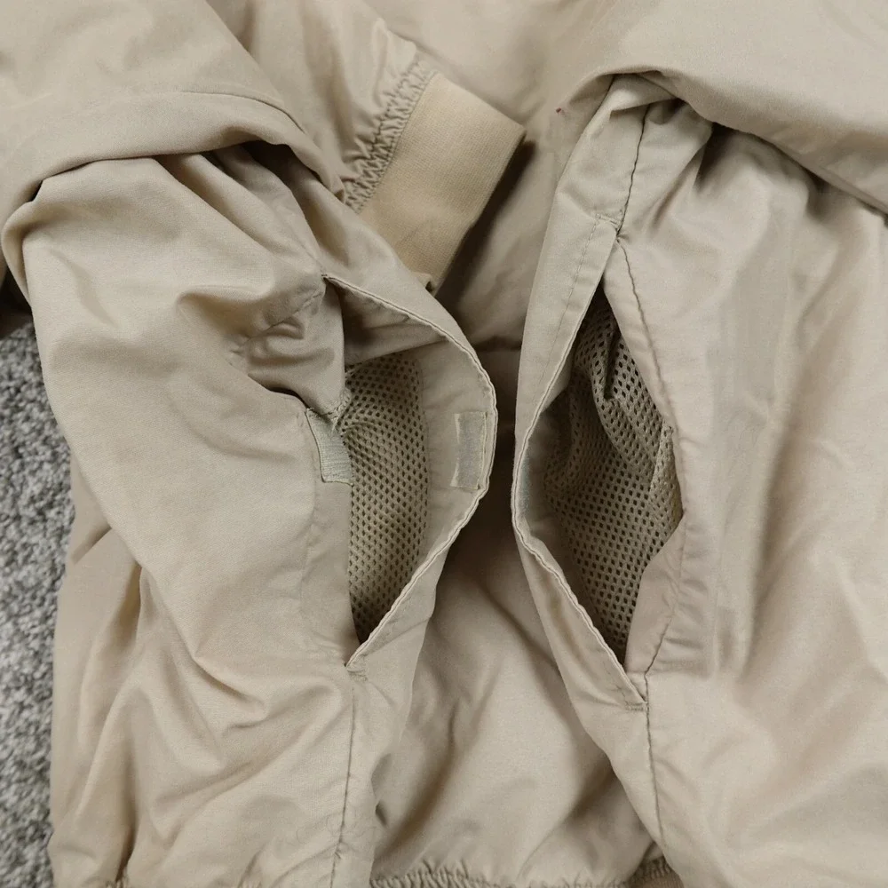 VTG Chaps Ralph Lauren Jacket Mens XL Beige Crest Lined Golf Windbreaker 90s Y2K
